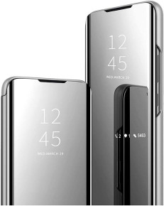 Калъф тефтер огледален CLEAR VIEW за Huawei P40 ANA-AN00 сребрист 